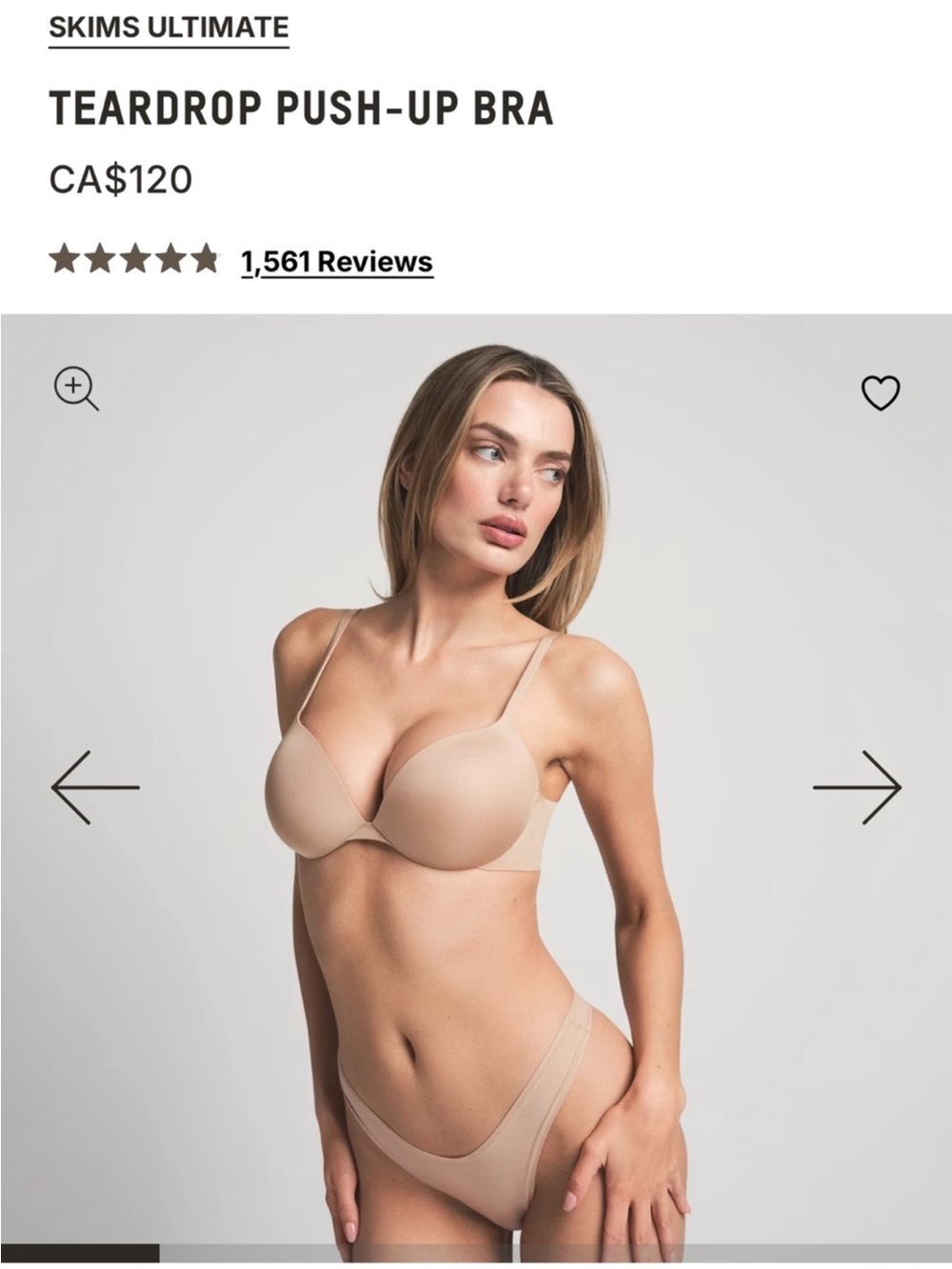 SKIMS Teardrop Push-Up Bra - Sienna